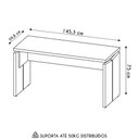 Ver imagem 7 de Mesa para Escritório Home Office 145cm Corp A06 Freijó/branco - Mpozenato