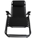 Ver imagem 3 de Espreguiçadeira Reclinável Importway Preta Até 120kg com 21 Posições