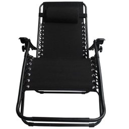 Espreguiçadeira Reclinável Importway Preta Até 120kg com 21 Posições - 3