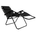 Ver imagem 2 de Espreguiçadeira Reclinável Importway Preta Até 120kg com 21 Posições