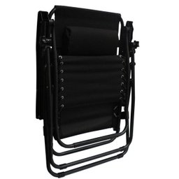 Espreguiçadeira Reclinável Importway Preta Até 120kg com 21 Posições - 9