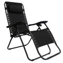 Ver imagem 1 de Espreguiçadeira Reclinável Importway Preta Até 120kg com 21 Posições