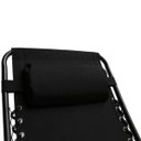 Ver imagem 4 de Espreguiçadeira Reclinável Importway Preta Até 120kg com 21 Posições