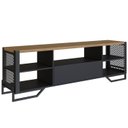 Ver imagem 1 de Rack Industrial 180 Cm Gaveta e Tela em Metal 1017 Preto Mell Pp