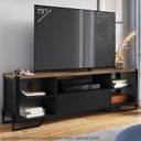 Ver imagem 2 de Rack Industrial 180 Cm Gaveta e Tela em Metal 1017 Preto Mell Pp