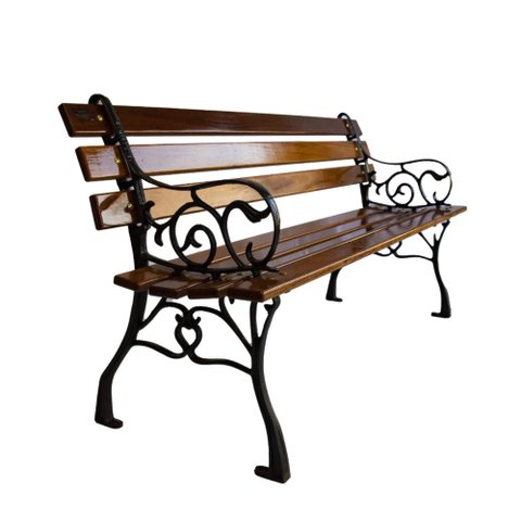 Banco de Jardim Francês 7 Réguas Madeira Maciça (1,20m)