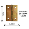 DOBRADICA 1 3/8"X2" CHAPA 1.5MM BICRO C/ 4 - 2