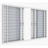 Janela Veneziana 6 Folhas Alumínio Branco Com Fecho - 100x150 - 1