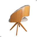 Ver imagem 2 de Cadeira Poltrona Sala Jantar Nicole Pés Giratórios Madeira