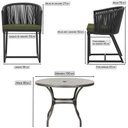 Ver imagem 2 de Mesa com 4 Cadeiras e Noronha Estofado 13 Trama Original Preto