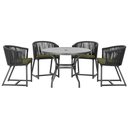 Ver imagem 1 de Mesa com 4 Cadeiras e Noronha Estofado 13 Trama Original Preto