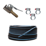 Kit 10 Metros Mangueira Compressor Bico Encher Pneu Presilha - 1