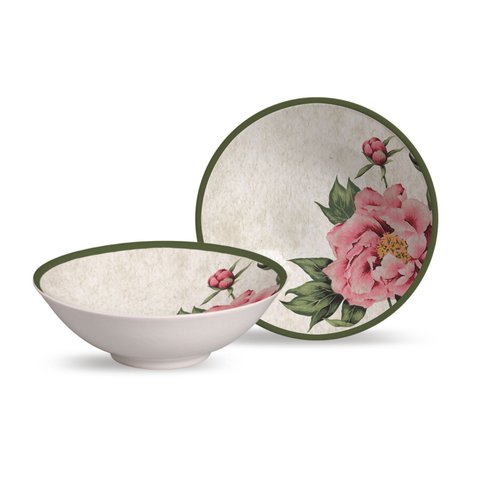 Conjunto 6 Bowls Decorados Peonia 300ml