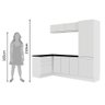 Kit Área de Serviço Acordes Glamy 100% MDF Branco Madesa - 7