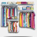 Ver imagem 1 de Roupeiro aramado quarto pequeno closet feminino solteiro 1,90 BR