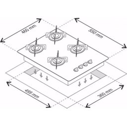 Fogão 4 Bocas Ultra Chama Azul Cooktop Cozinha Bivolt - 2
