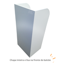 Ver imagem 4 de Balcão de Loja para Notebook Branco com Armário, Gaveta e Prateleira para Teclado: Branco