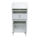 Ver imagem 2 de Balcão de Loja para Notebook Branco com armário, gaveta e prateleira para teclado: branco