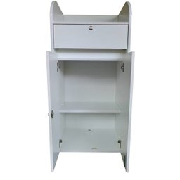 Balcão Multiuso Branco para Loja, Recepção, Café com gaveta e armário: branco - 2