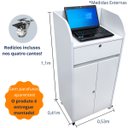 Ver imagem 4 de Balcão Multiuso Branco para Loja, Recepção, Café com gaveta e armário: branco