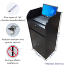 Ver imagem 5 de Balcão Multiuso para Loja com Gaveta e Portas: Preto