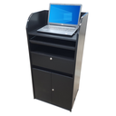 Ver imagem 1 de Balcão para Atendimento Pequeno para Computador K com Prateleira para Teclado: Preto