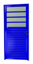 Ver imagem 1 de Porta de Cozinha Alumínio 86 Dir. V.Boreal Azul Brimak