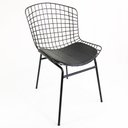 Ver imagem 3 de Kit 6 Cadeiras BERTÓIA preta tubular - Poltronas do Sul