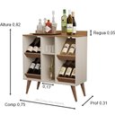 Ver imagem 2 de Adega de Canto Petrus Cor Off White / Nature - Comprar Móveis para Sua Casa