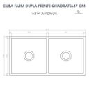 Ver imagem 7 de Cuba Dupla Cozinha Farm Sink Quadratta 87 cm Estilo Fazenda Avental