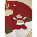 Ver imagem 2 de Saia para Árvore de Natal Decorada Rústica Vinho Boneco de Neve 60cm - Master Christmas
