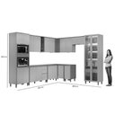 Ver imagem 4 de Kit Cozinha Modulada 11 Peças Allure (5aéreos+4balcões+1cristaleira+1paneleiro) Cp01 Jequitiba/