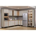 Ver imagem 1 de Kit Cozinha Modulada 11 Peças Allure (5aéreos+4balcões+1cristaleira+1paneleiro) Cp01 Jequitiba/