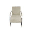 Ver imagem 3 de Poltrona Decorativa com Braços de Alumínio - Creme