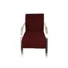 Poltrona Decorativa com Braços de Alumínio - Vinho - 2