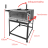 Forno de Pizza Industrial à Gás com Infravermelho 95x95cm - MR Fogões - 3