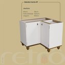 Ver imagem 2 de Balcão Retrô Canto 2p Off White-nogueira Cozinha