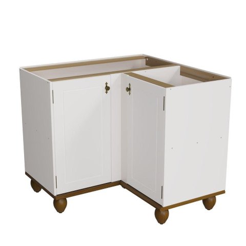 Balcão Retrô Canto 2p Off White-nogueira Cozinha