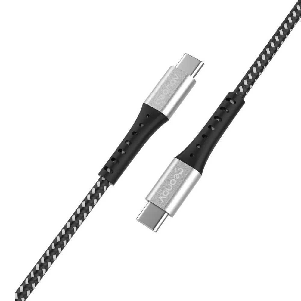 Cabo Usb-c para Usb-c Geonav 1,2m Nylon Trançado Preto 1,20m