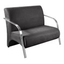 Ver imagem 1 de Poltrona Namoradeira 2 Lugares com Braços em Alumínio - Cinza