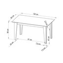 Ver imagem 4 de Mesa de Jantar 4 Lugares Latina Mel/Blonde/Linho Bronze - Viero Móveis