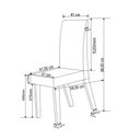 Ver imagem 3 de Mesa de Jantar 4 Lugares Latina Mel/Blonde/Linho Bronze - Viero Móveis