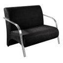 Ver imagem 1 de Poltrona Namoradeira 2 Lugares com Braços em Alumínio - Preto