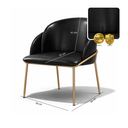 Ver imagem 3 de Kit 6 Cadeira Aurora de Mesa de Jantar e Recepção Courissimo:Preto