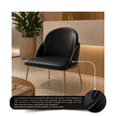 Ver imagem 5 de Kit 6 Cadeira Aurora de Mesa de Jantar e Recepção Courissimo:Preto