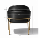 Ver imagem 4 de Kit 6 Cadeira Aurora de Mesa de Jantar e Recepção Courissimo:Preto