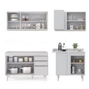 Ver imagem 6 de Armário de Cozinha Modulado de Canto Esquerdo 4 Peças Cp46 Balcão sem Tampo Branco - Lumil Lumil Móv