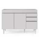 Ver imagem 7 de Armário de Cozinha Modulado de Canto Esquerdo 4 Peças Cp46 Balcão sem Tampo Branco - Lumil Lumil Móv