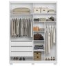 Guarda Roupa Solteiro 175cm 2 Portas Florença M07 Branco - Mpozenato - 4
