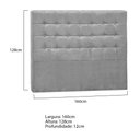 Ver imagem 5 de Cabeceira Queen Pequim P04 160 Cm Suede Cinza Tca 940